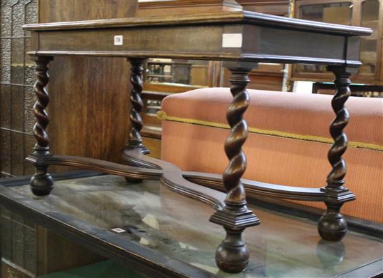 Walnut twist leg coffee table